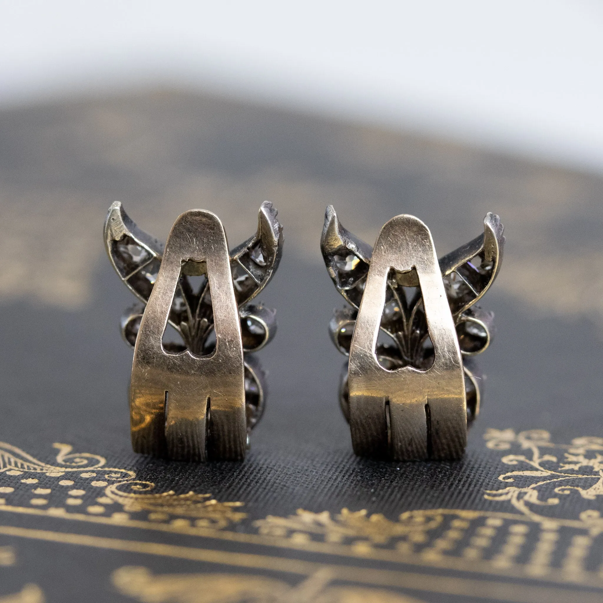 2.05ctw Victorian Diamond Clip Earrings
