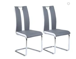 2PCS Dining Chairs Modern Simplicity Family Bedroom Study Living Room Leisure Chair PU Comfortable Dining Chair Office Chair HWC