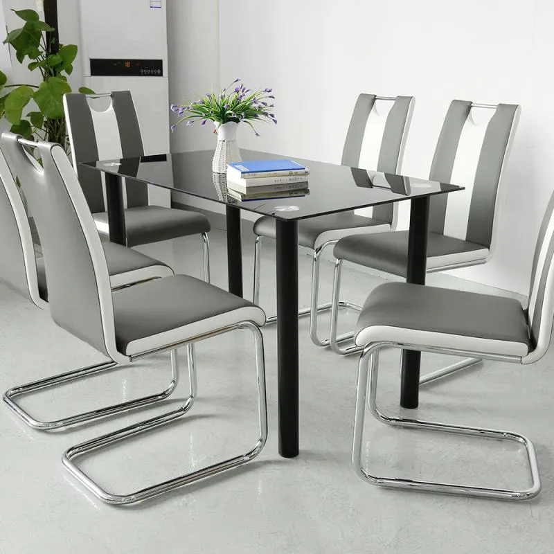 2PCS Dining Chairs Modern Simplicity Family Bedroom Study Living Room Leisure Chair PU Comfortable Dining Chair Office Chair HWC