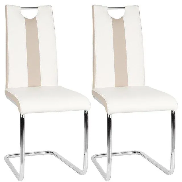 2PCS Dining Chairs Modern Simplicity Family Bedroom Study Living Room Leisure Chair PU Comfortable Dining Chair Office Chair HWC