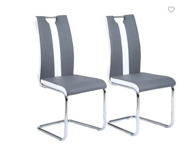 2PCS Dining Chairs Modern Simplicity Family Bedroom Study Living Room Leisure Chair PU Comfortable Dining Chair Office Chair HWC