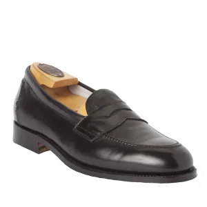 9695F - Flex Penny Loafer in Black Calfskin