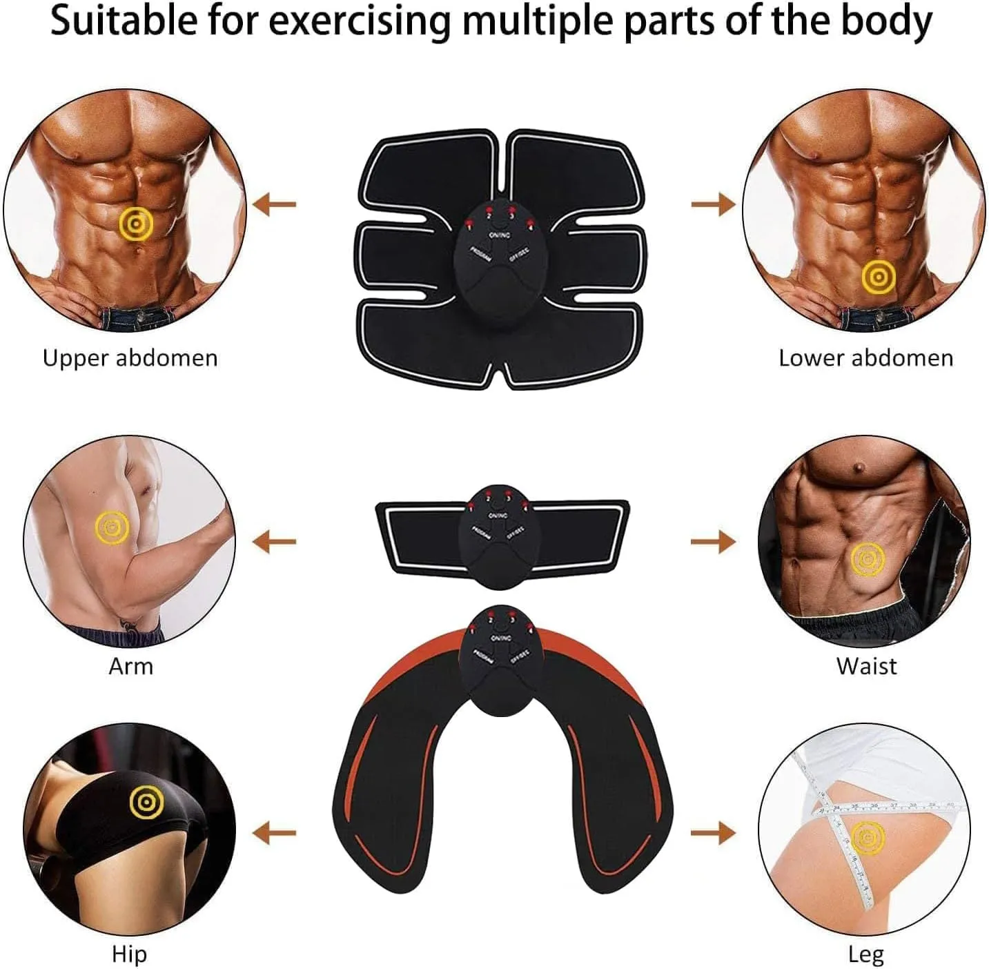 Abs Muscle Portable Toner - Trainer Workout Equipment for Abdomen Home Office Exercise