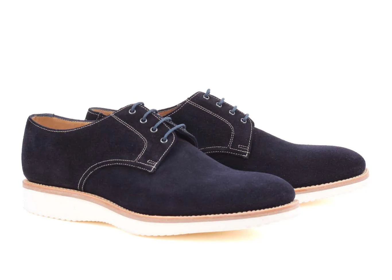 Adder Navy Suede - Plain Derby