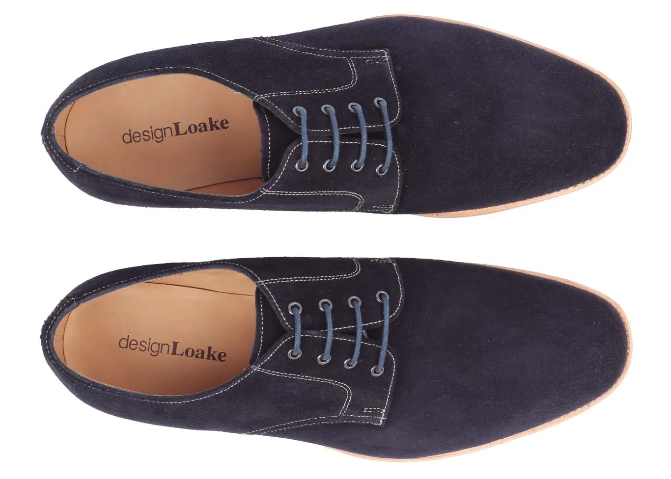 Adder Navy Suede - Plain Derby