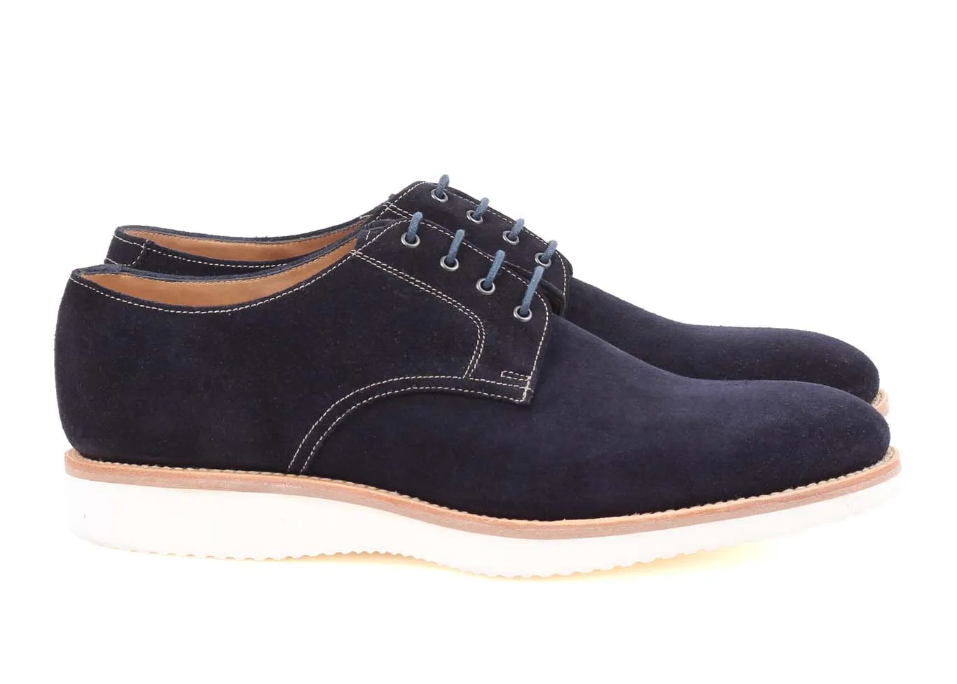 Adder Navy Suede - Plain Derby