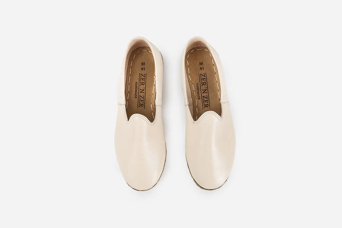 Alabaster Handmade Leather Loafers (Men's)