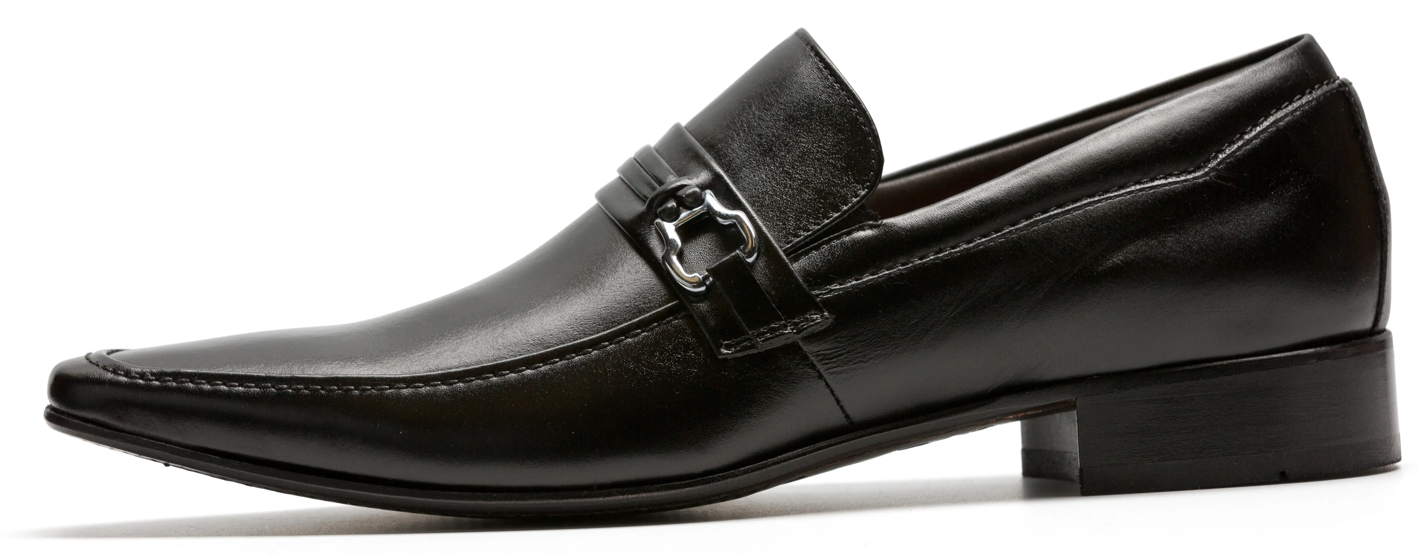 Alfredo Men's Black Leather Sole 1342