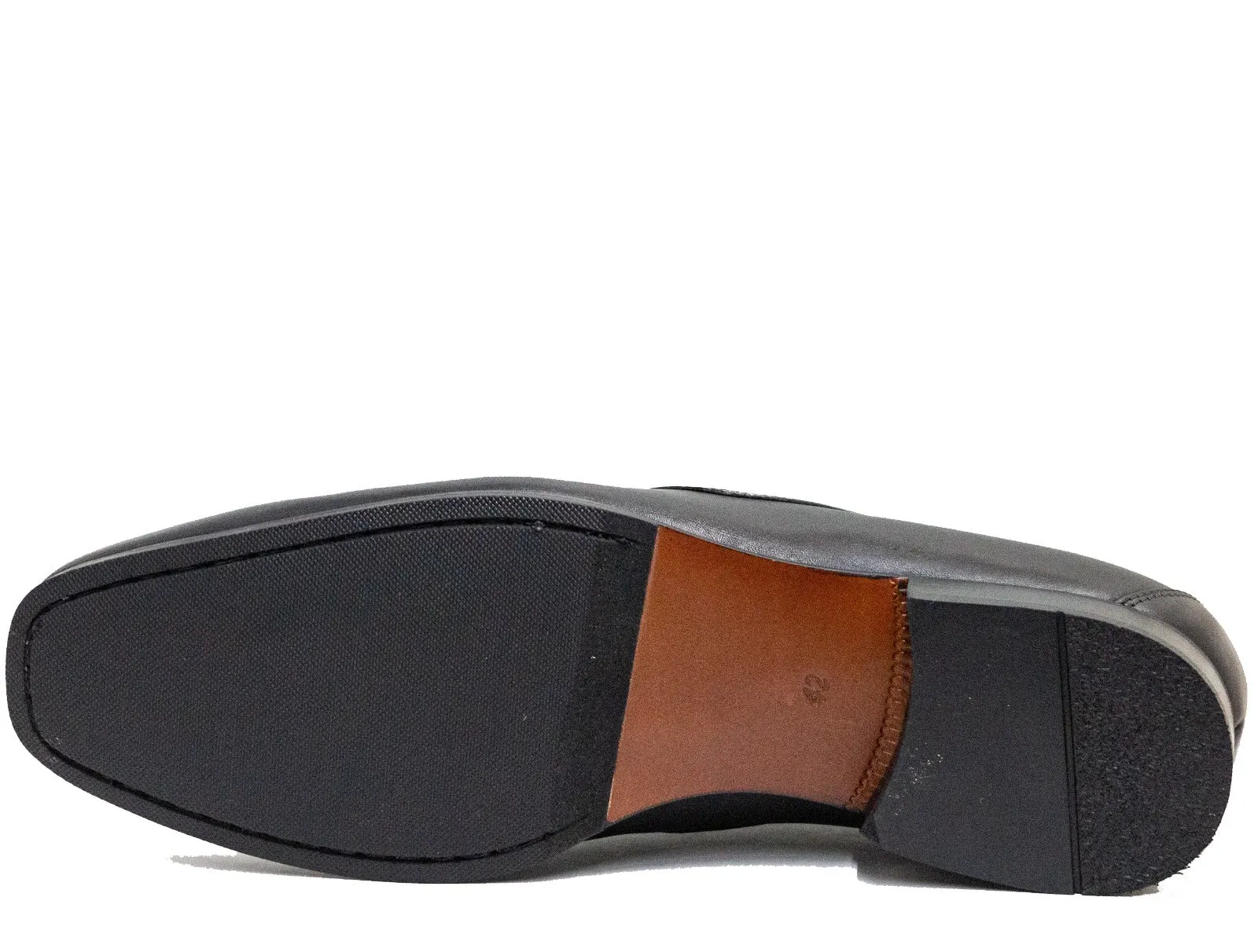 Alfredo Men's Black Leather Sole 22405