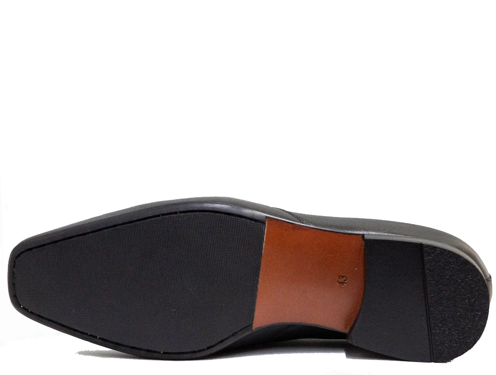 Alfredo Men's Black Leather Sole 25013