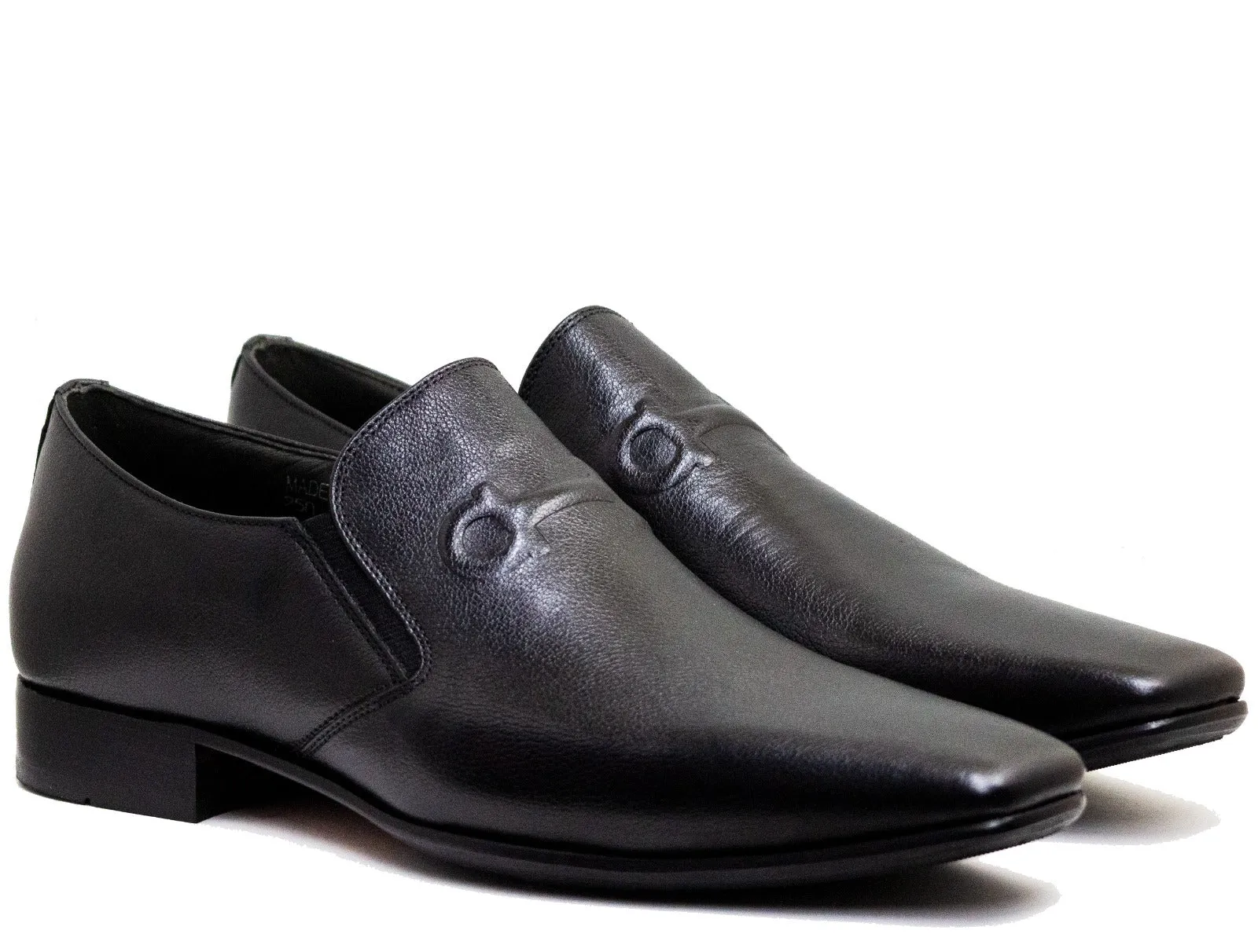 Alfredo Men's Black Leather Sole 25013