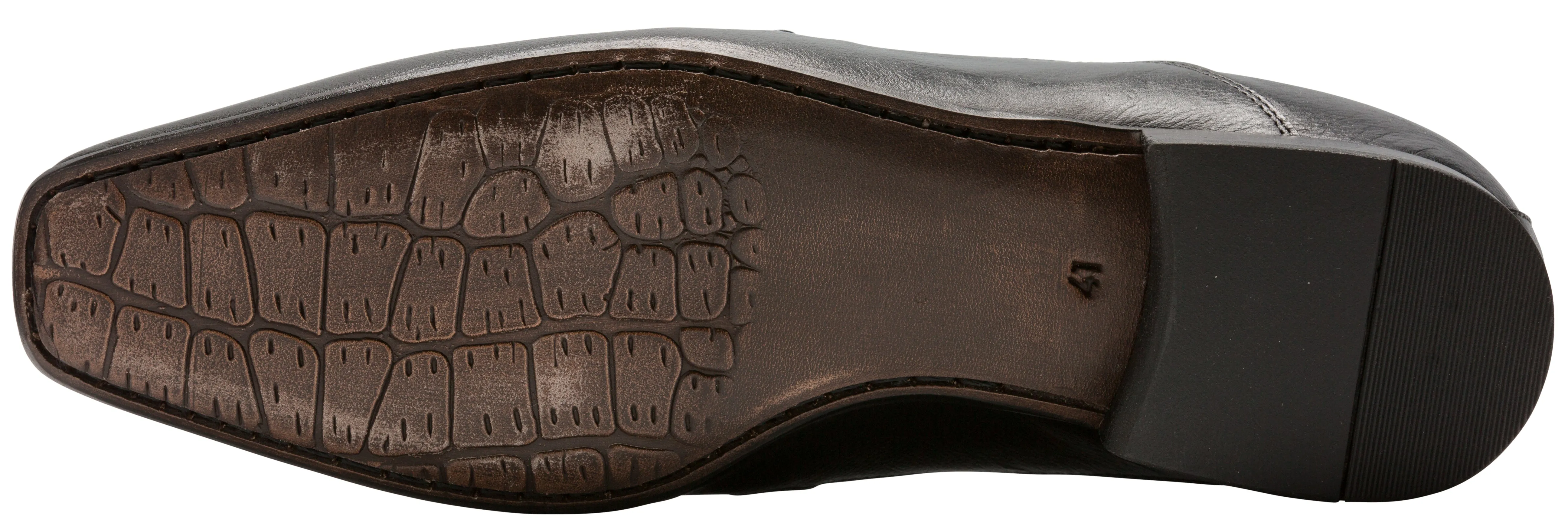Alfredo Men's Black Leather Sole 309