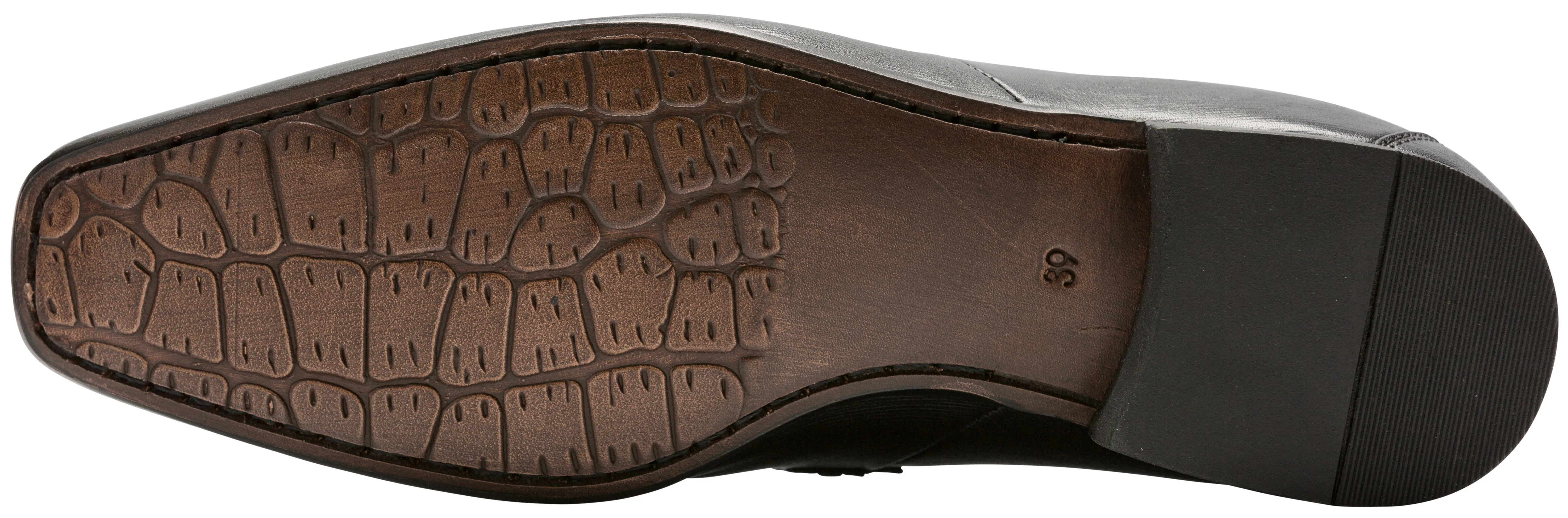 Alfredo Men's Black Leather Sole 320