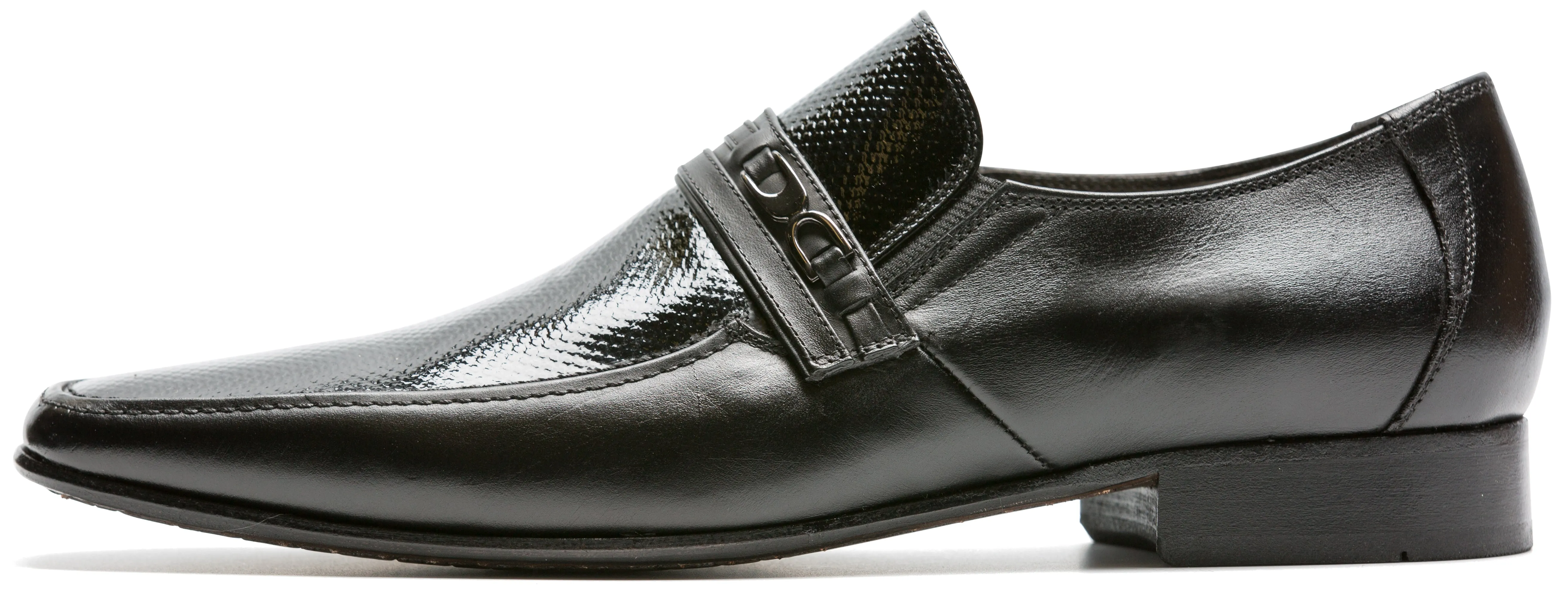 Alfredo Men's Black Leather Sole 354