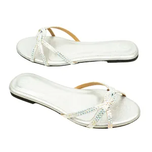 Amal Flats S132F - Glitter Silver