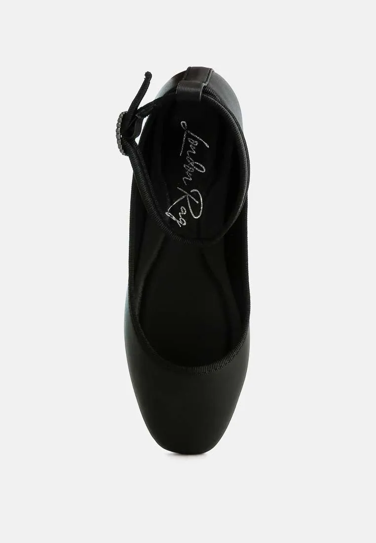 Ankle Strap Detail Ballet Flats By RAG
