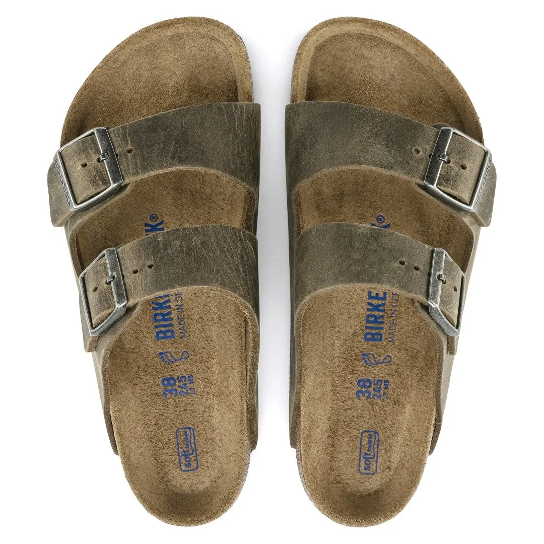 Arizona Soft Footbed Oiled Leather - Faded Khaki
