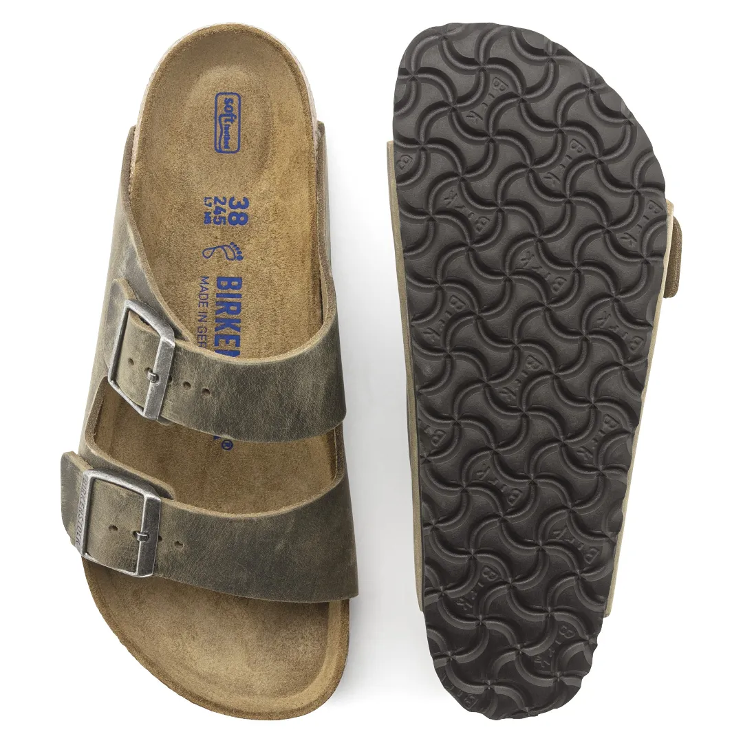 Arizona Soft Footbed Oiled Leather - Faded Khaki