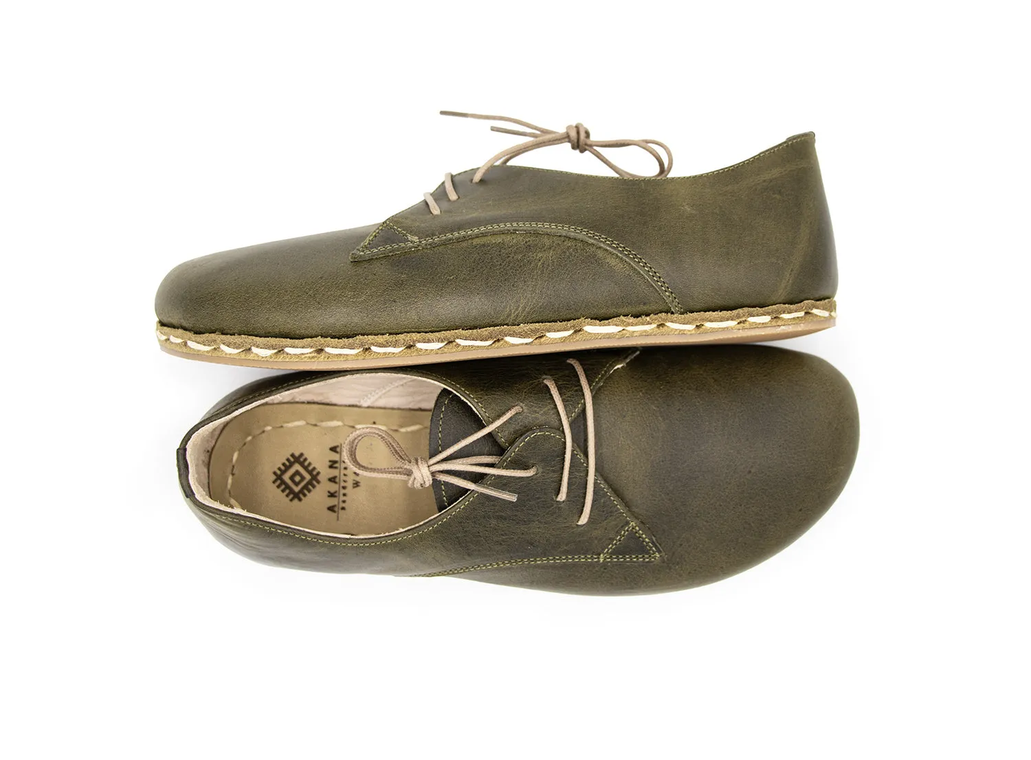 Barefoot Derby Shoes Green Men