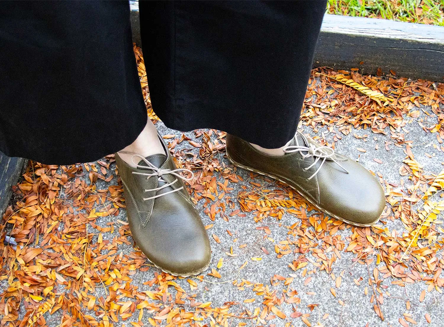Barefoot Derby Shoes Green Men