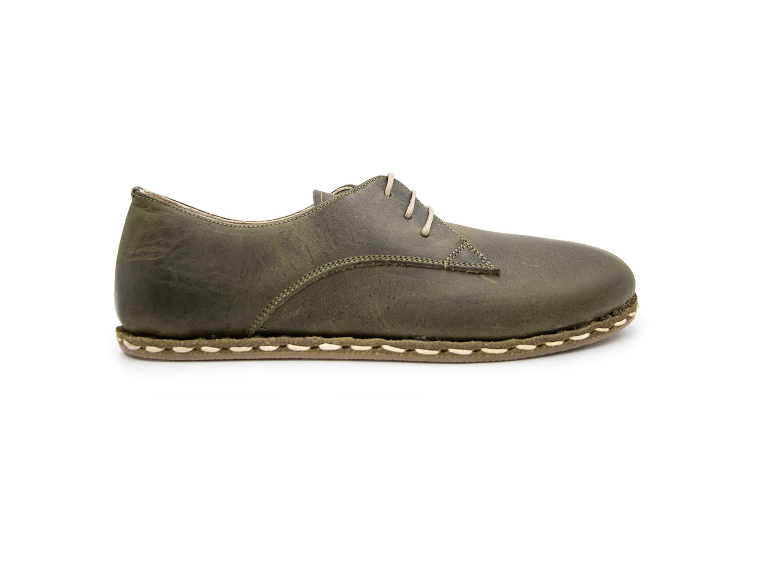 Barefoot Derby Shoes Green Men
