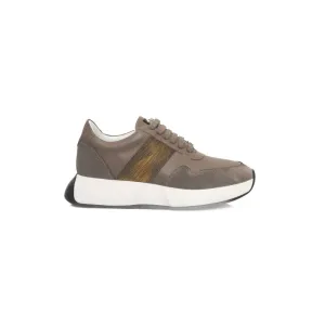 Beige Cowhide Women Sneaker