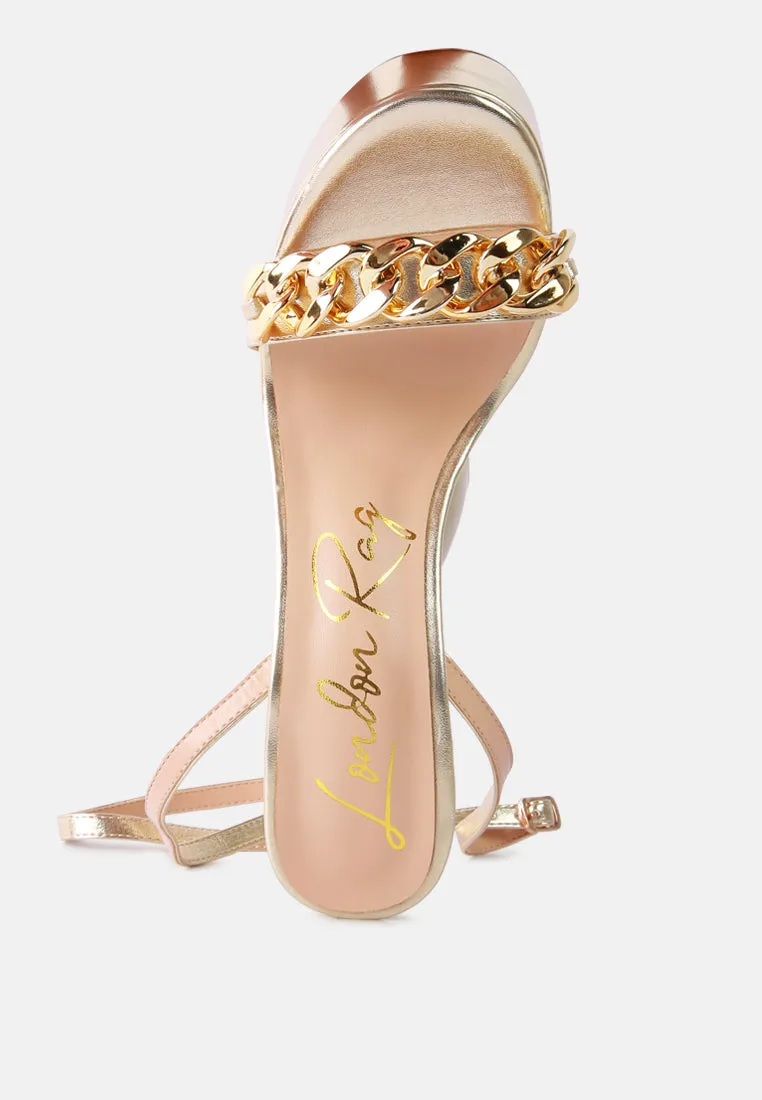 Big Bash Metallic High Platform Chunky Sandals By Ruw
