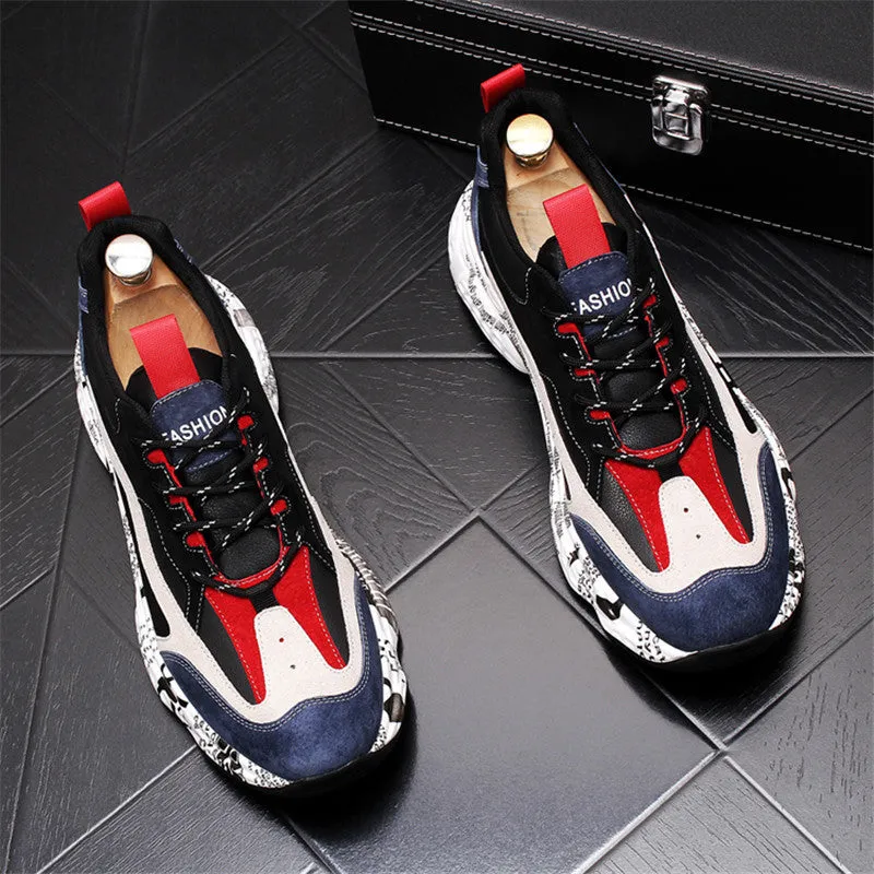 Black Rivet Color Matching Graffiti Shoes
