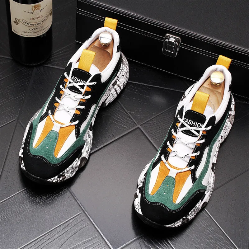Black Rivet Color Matching Graffiti Shoes