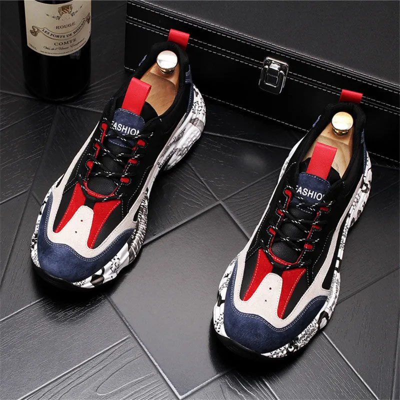 Black Rivet Color Matching Graffiti Shoes