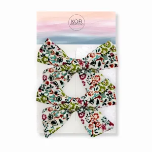 Blossom Pigtail Hair Bows