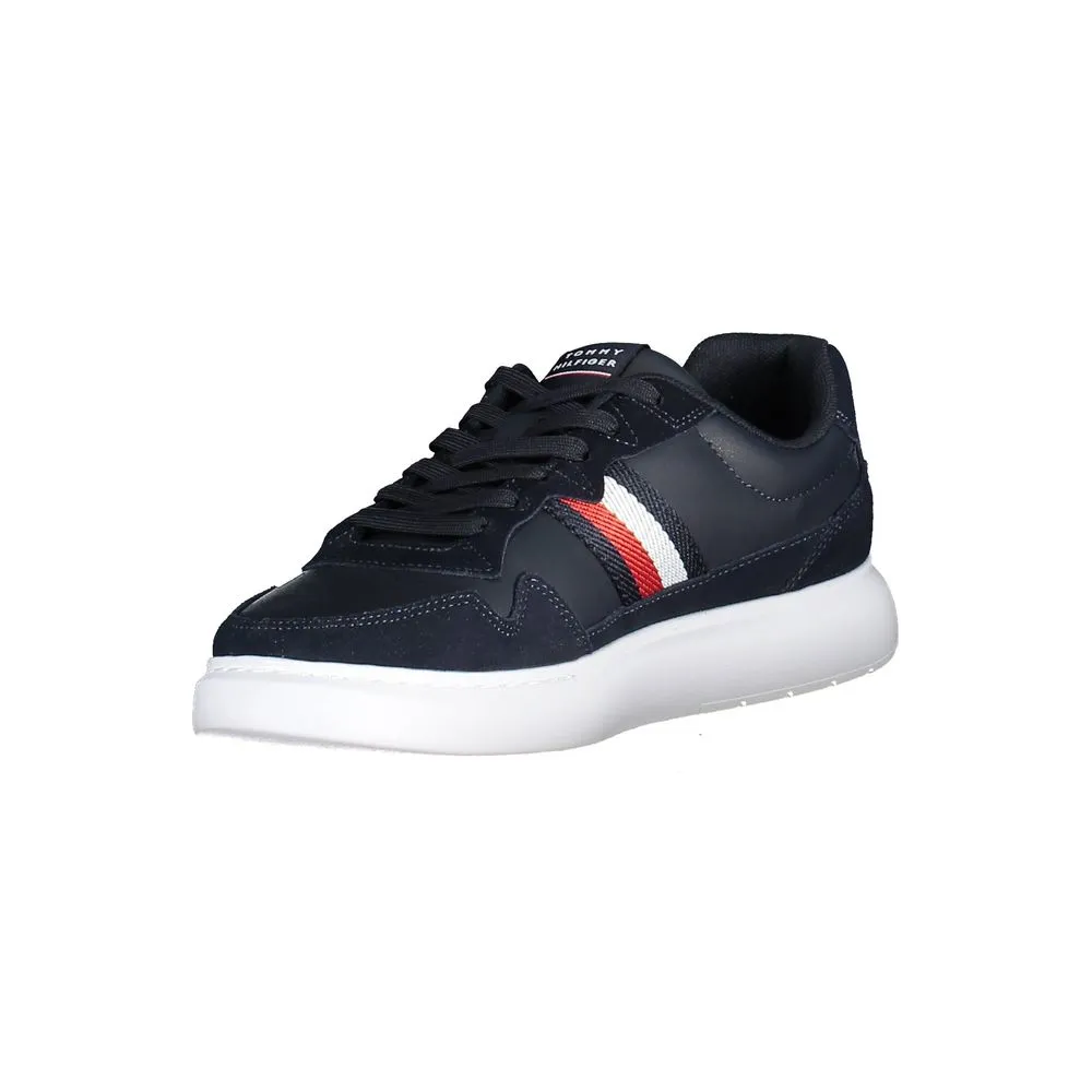 Blue Leather Men Sneaker