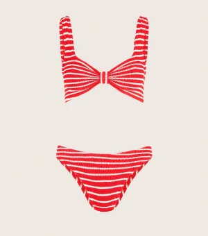 Bonnie Bikini - Red/White Stripe