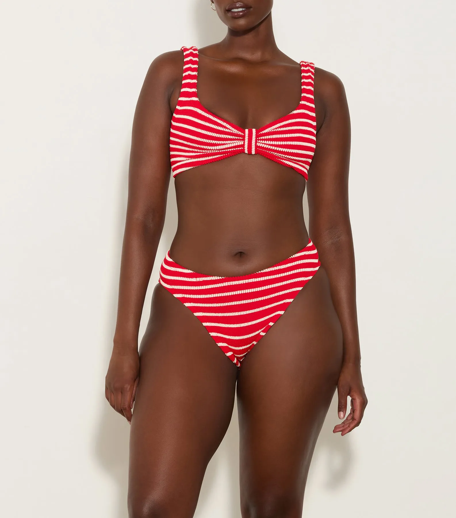 Bonnie Bikini - Red/White Stripe