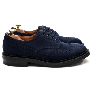 'Bourton' Navy Blue Suede Derby Brogues UK 8.5