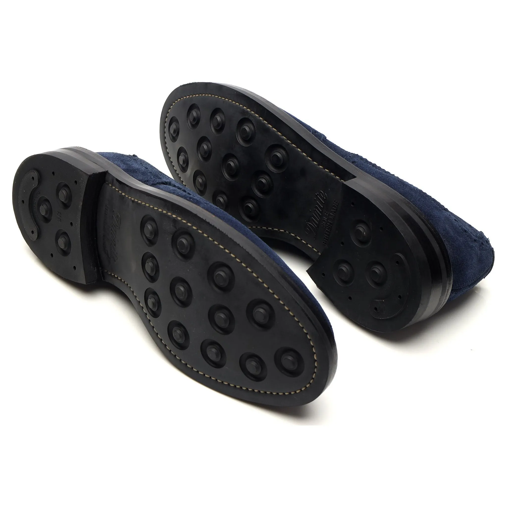 'Bourton' Navy Blue Suede Derby Brogues UK 8.5