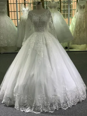 BYG beautiful long sleeves wedding dress