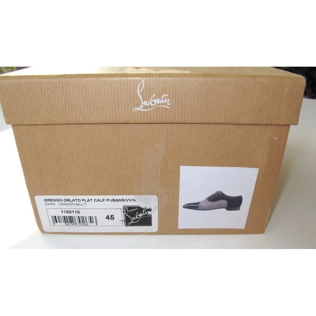 CHRISTIAN LOUBOUTIN Greggo Orlato Flats Calf/Jean Men Shoes NIB!