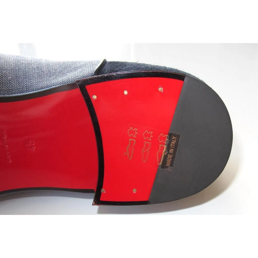 CHRISTIAN LOUBOUTIN Greggo Orlato Flats Calf/Jean Men Shoes NIB!