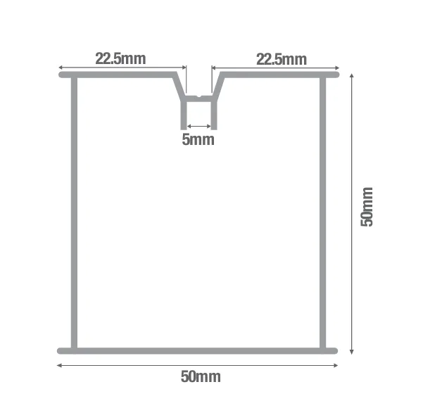 Cladco Aluminium Decking Joist A2-S1 Fire Rated - 50mm x 50mm x 4m (All Colours)