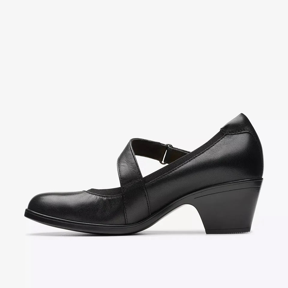Clarks Women's Emily2 Mabel Black Leather 26174082