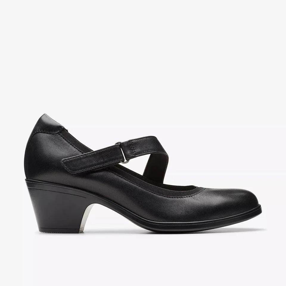 Clarks Women's Emily2 Mabel Black Leather 26174082