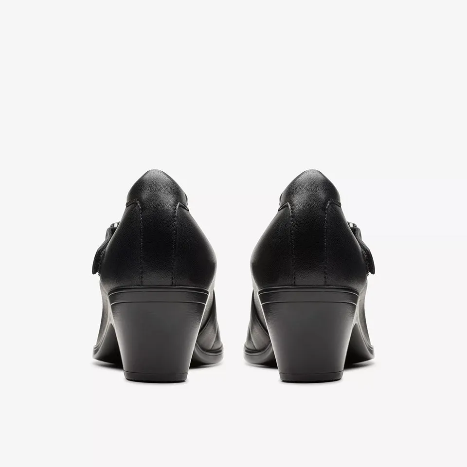 Clarks Women's Emily2 Mabel Black Leather 26174082