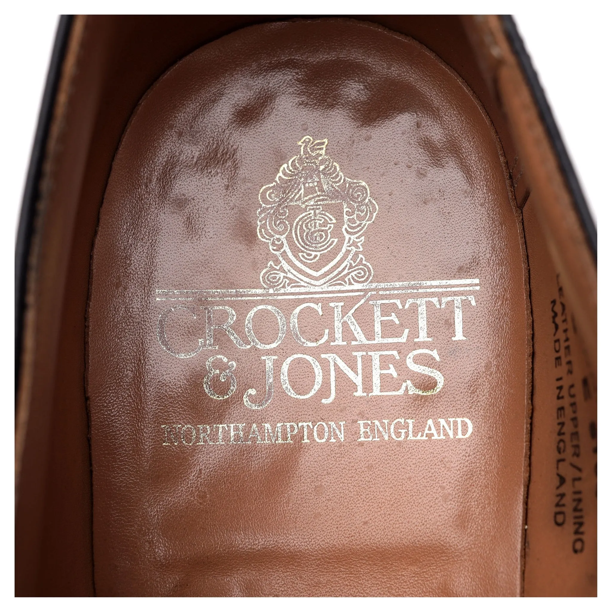 'Connaught' Black Leather Oxford UK 8 E