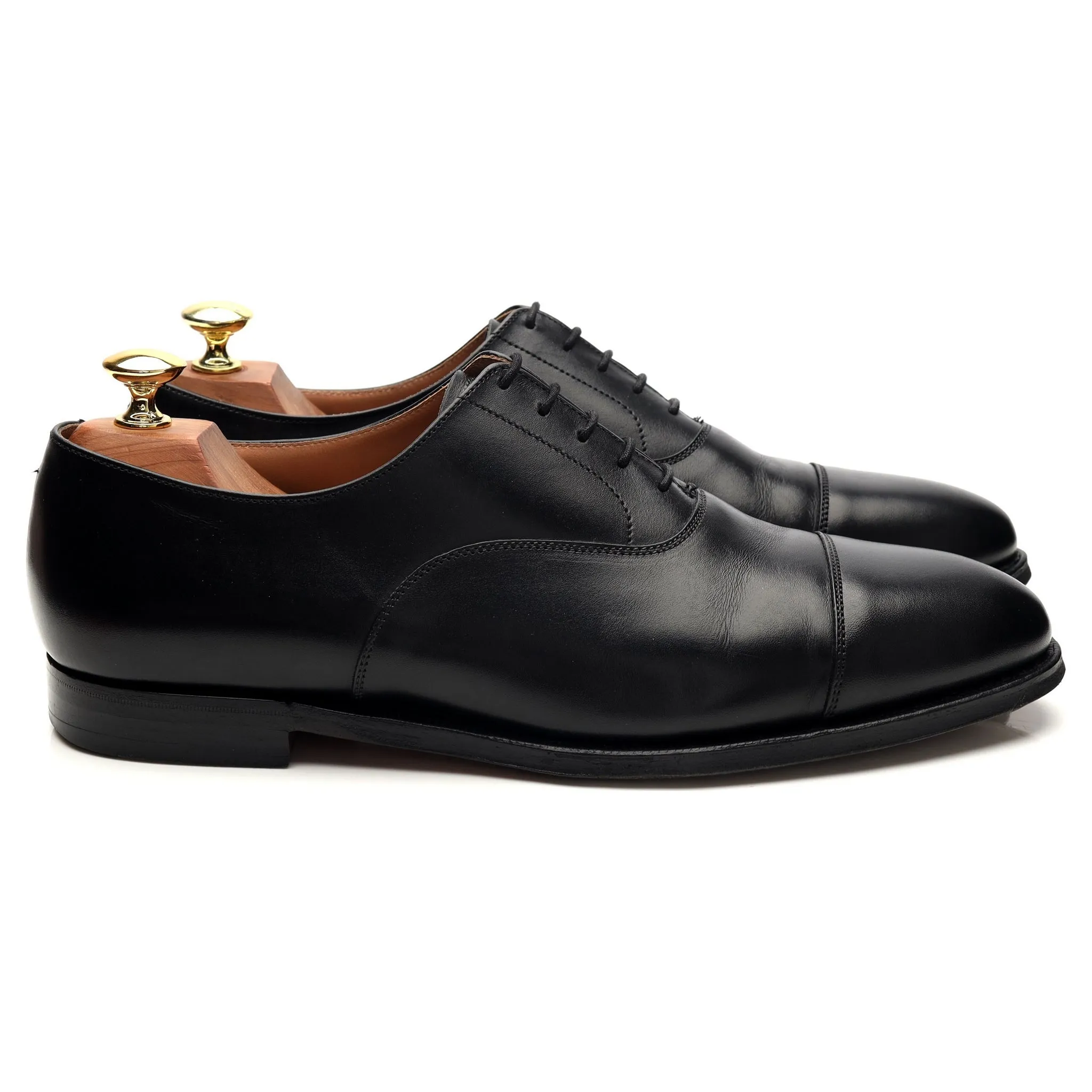 'Connaught' Black Leather Oxford UK 8 E