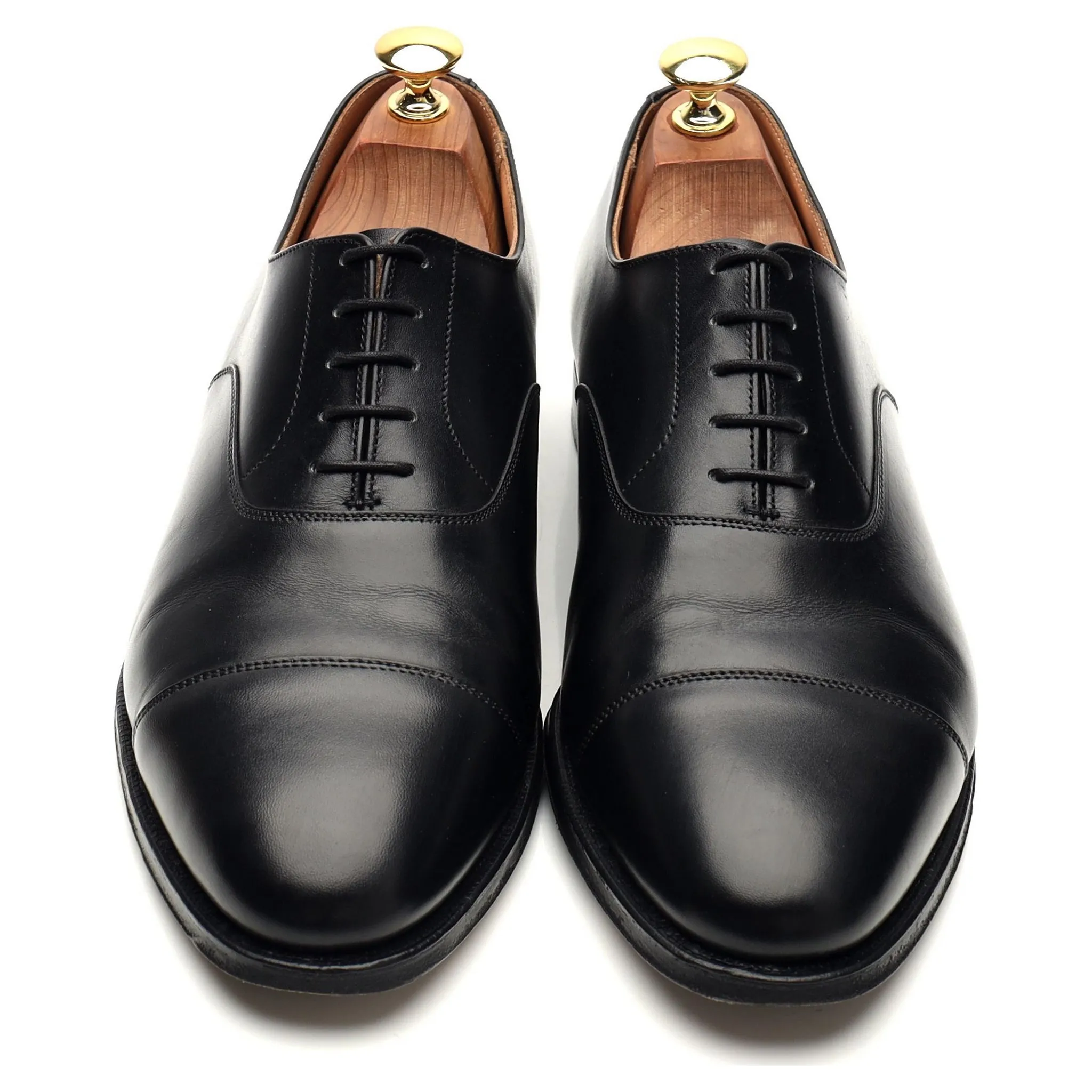 'Connaught' Black Leather Oxford UK 8 E