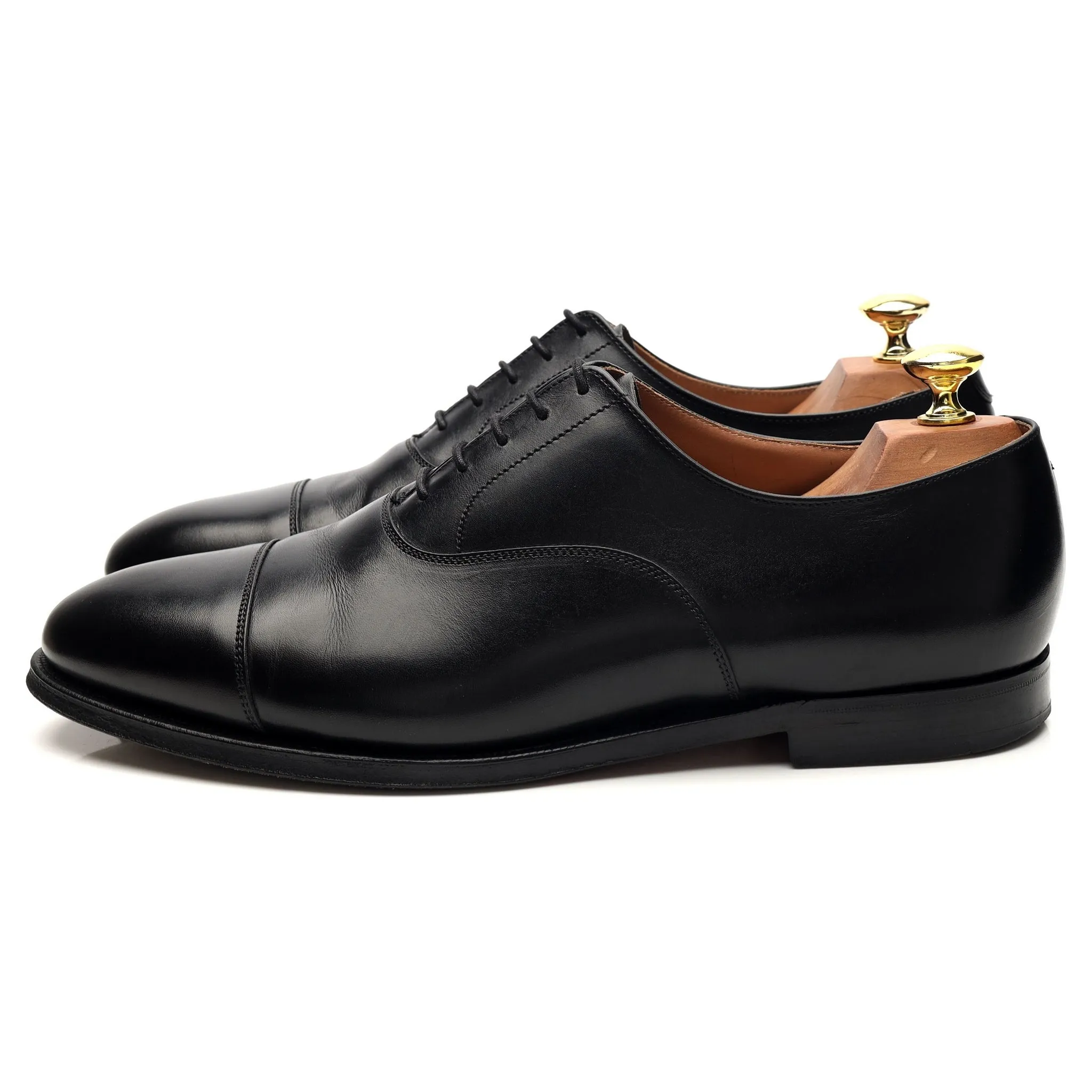 'Connaught' Black Leather Oxford UK 8 E