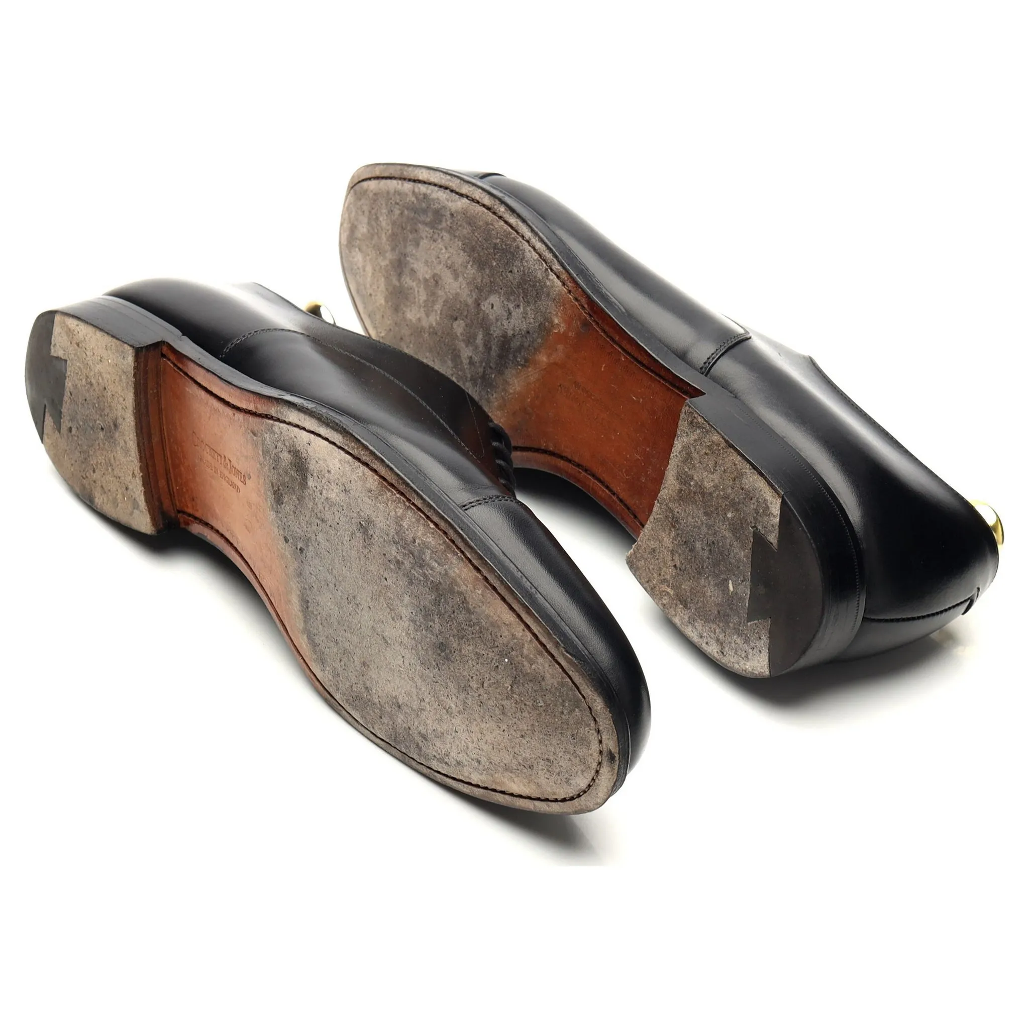 'Connaught' Black Leather Oxford UK 8 E