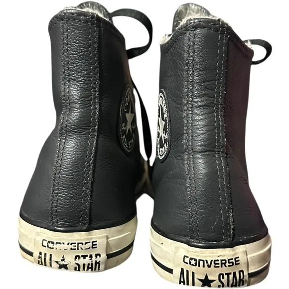 Converse Chuck Taylor All Star Fur Lined Leather High Top Black Unisex W9.5 M7.5