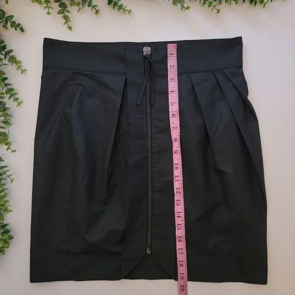 Cop Copine Zip Up Black Skirt